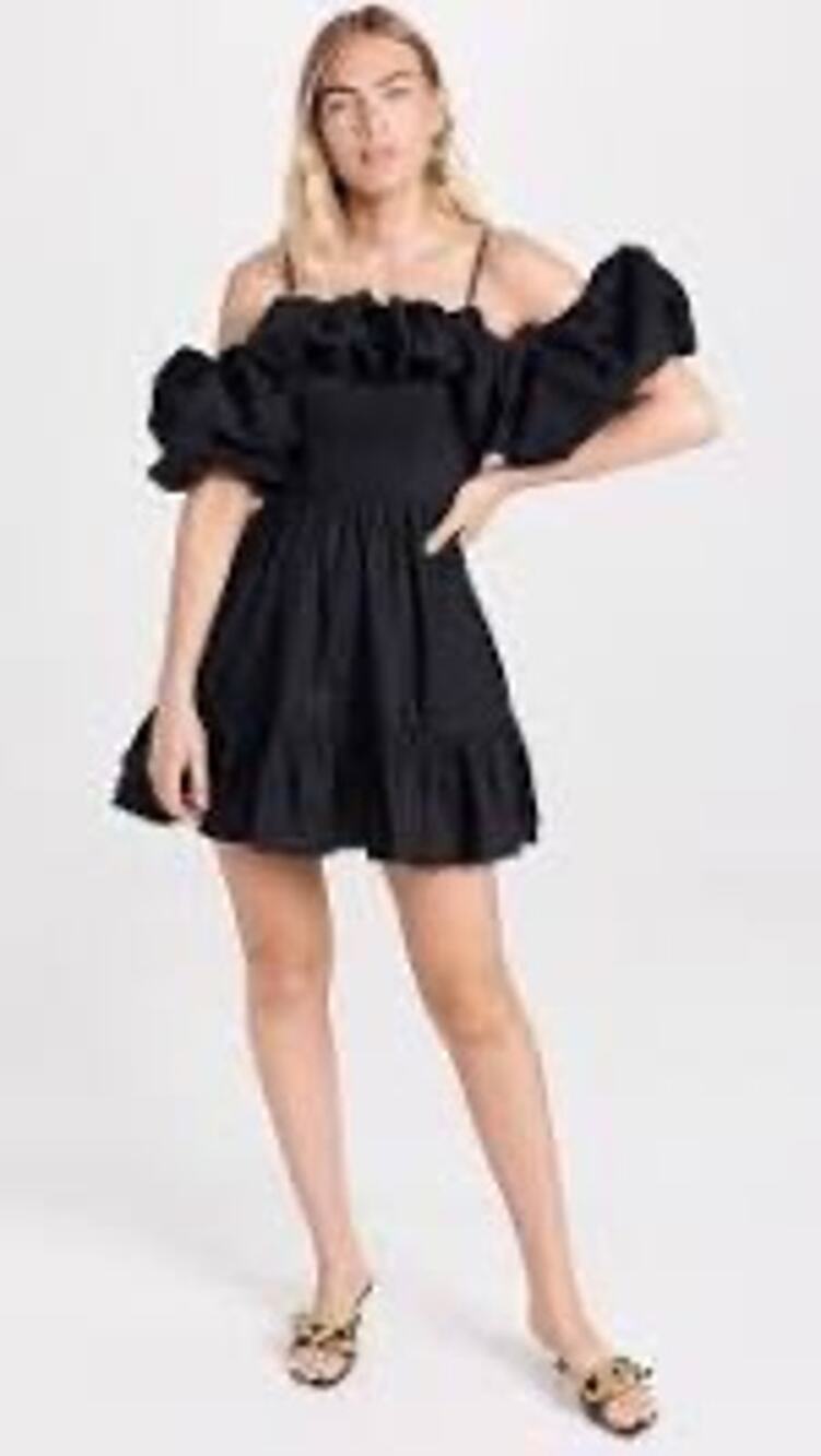 Nwt Ulla Johnson Lila Off The Shoulder Puff Sleeve Mini Dress Size 4
